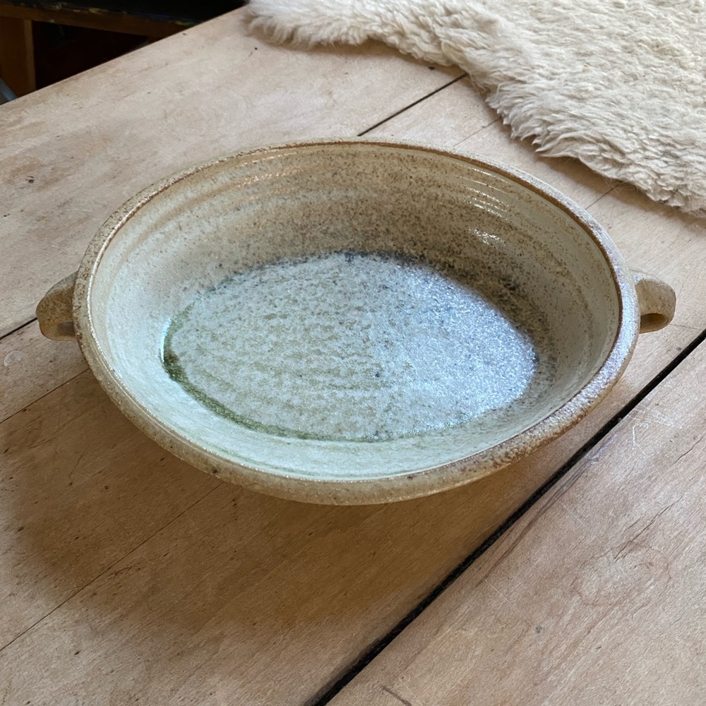 Vintage studio pottery serving dish